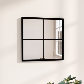 Schwarzer Metallwandspiegel 40x40 cm von vidaXL, Spiegel - Ref: Foro24-342204, Preis: 42,31 €, Rabatt: %