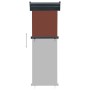 Toldo lateral de balcón marrón 65x250 cm de vidaXL, Sombrillas - Ref: Foro24-48405, Precio: 40,74 €