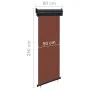 Brown balcony side awning 65x250 cm by vidaXL, Umbrellas - Ref: Foro24-48405, Price: 43,31 €, Discount: %