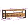 Mueble para TV madera maciza de mango 120x35x45 cm