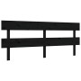 Bed frame with black solid wood headboard 200x200 cm by vidaXL, Beds and slatted bases - Ref: Foro24-3195115, Price: 170,15 €...