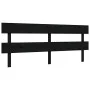 Bed frame with black solid wood headboard 200x200 cm by vidaXL, Beds and slatted bases - Ref: Foro24-3195115, Price: 168,01 €...