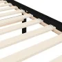 Bed frame with black solid wood headboard 200x200 cm by vidaXL, Beds and slatted bases - Ref: Foro24-3195115, Price: 168,01 €...
