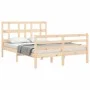 Estructura de cama con cabecero madera maciza 120x200 cm de vidaXL, Camas y somieres - Ref: Foro24-3194826, Precio: 112,97 €,...