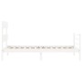 White solid wood bed frame with headboard 100x200 cm by vidaXL, Beds and slatted bases - Ref: Foro24-3195082, Price: 101,42 €...