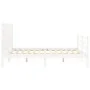Estructura de cama con cabecero madera maciza blanco 140x200 cm de vidaXL, Camas y somieres - Ref: Foro24-3194637, Precio: 19...