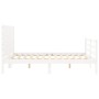 Weißer Massivholzbettrahmen mit Kopfteil 140x200 cm von vidaXL, Betten und Lattenroste - Ref: Foro24-3194637, Preis: 196,29 €...