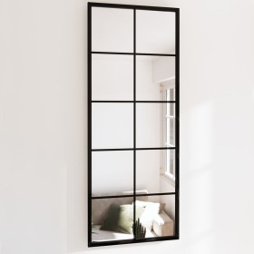 Black metal wall mirror 100x40 cm by vidaXL, Mirrors - Ref: Foro24-342208, Price: 65,44 €, Discount: %