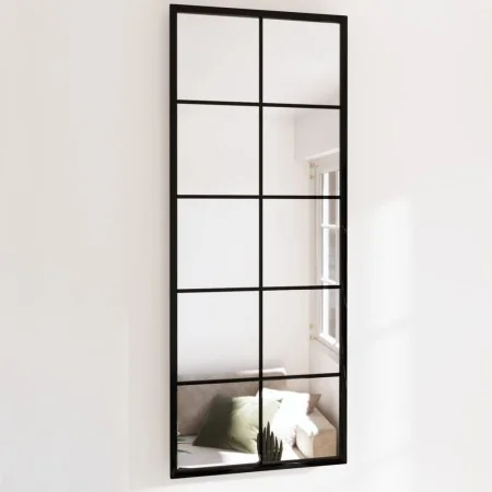 Schwarzer Metallwandspiegel 100x40 cm von vidaXL, Spiegel - Ref: Foro24-342208, Preis: 63,66 €, Rabatt: %