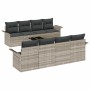 Conjunto de sofá de jardín 9 pcs Gris Claro y Gris Oscuro