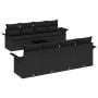 Conjunto de sofá de jardín Manual 9 pcs Negro 55 x 55 x 37 cm