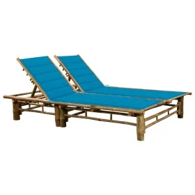 Tumbona con cojines para 2 personas bambú by vidaXL, Loungers - Ref: Foro24-3063949, Price: 351,48 €, Discount: %