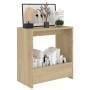 Mesa auxiliar de madera contrachapada roble Sonoma 50x26x50 cm de vidaXL, Mesas auxiliares - Ref: Foro24-806690, Precio: 29,4...
