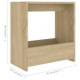 Mesa auxiliar de madera contrachapada roble Sonoma 50x26x50 cm