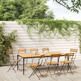 Klappbare Gartenstühle 8 Stück aus massivem Akazienholz und Stahl von vidaXL, Gartenstühle - Ref: Foro24-3152107, Preis: 326,...