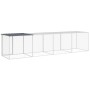 Gallinero con techo acero galvanizado antracita 403x98x90 cm