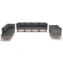 Gartenmöbel-Set 10-teilig, synthetisches Rattan, grauer Eukalyptus von vidaXL, Gartensets - Ref: Foro24-3082090, Preis: 787,1...