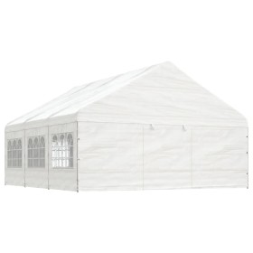 Pavillon mit weißem Polyethylendach 6,69x5,88x3,75 m von vidaXL, Zelte und Pavillons - Ref: Foro24-3155495, Preis: 519,51 €, ...