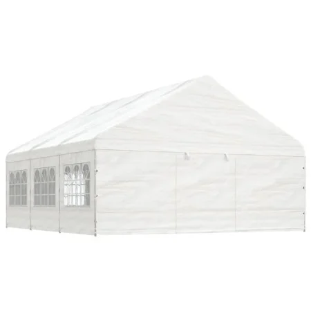 Gazebo with white polyethylene roof 6.69x5.88x3.75 m by vidaXL, Tents and gazebos - Ref: Foro24-3155495, Price: 563,75 €, Dis...