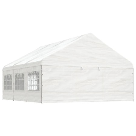 Pavillon mit weißem Polyethylendach 6,69x5,88x3,75 m von vidaXL, Zelte und Pavillons - Ref: Foro24-3155495, Preis: 519,51 €, ...