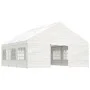 Gazebo with white polyethylene roof 6.69x5.88x3.75 m by vidaXL, Tents and gazebos - Ref: Foro24-3155495, Price: 563,75 €, Dis...