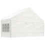 Gazebo with white polyethylene roof 6.69x5.88x3.75 m by vidaXL, Tents and gazebos - Ref: Foro24-3155495, Price: 563,75 €, Dis...