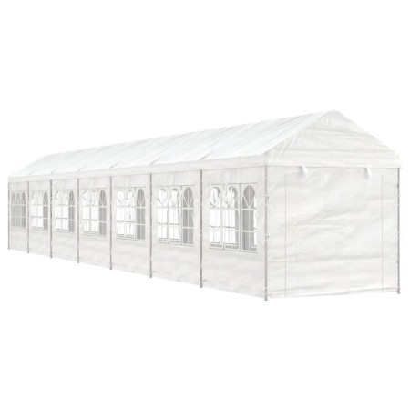Gazebo with white polyethylene roof 15.61x2.28x2.69 m by vidaXL, Tents and gazebos - Ref: Foro24-3155483, Price: 582,57 €, Di...