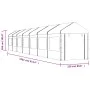 Pavillon mit weißem Polyethylendach 15,61x2,28x2,69 m von vidaXL, Zelte und Pavillons - Ref: Foro24-3155483, Preis: 591,22 €,...