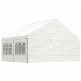 Gazebo with white polyethylene roof 4.46x5.88x3.75 m by vidaXL, Tents and gazebos - Ref: Foro24-3155494, Price: 390,21 €, Dis...