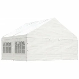 Pavillon mit weißem Polyethylendach 4,46 x 5,88 x 3,75 m von vidaXL, Zelte und Pavillons - Ref: Foro24-3155494, Preis: 416,46...