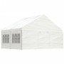 Gazebo with white polyethylene roof 4.46x5.88x3.75 m by vidaXL, Tents and gazebos - Ref: Foro24-3155494, Price: 390,21 €, Dis...