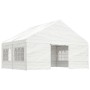 Pavillon mit weißem Polyethylendach 4,46 x 5,88 x 3,75 m von vidaXL, Zelte und Pavillons - Ref: Foro24-3155494, Preis: 390,21...