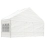 Pavillon mit weißem Polyethylendach 4,46 x 5,88 x 3,75 m von vidaXL, Zelte und Pavillons - Ref: Foro24-3155494, Preis: 390,21...
