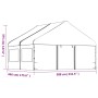 Gazebo with white polyethylene roof 4.46x5.88x3.75 m by vidaXL, Tents and gazebos - Ref: Foro24-3155494, Price: 390,21 €, Dis...