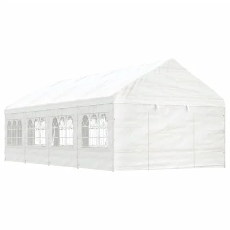 Gazebo with white polyethylene roof 8.92x4.08x3.22 m by vidaXL, Tents and gazebos - Ref: Foro24-3155488, Price: 576,71 €, Dis...