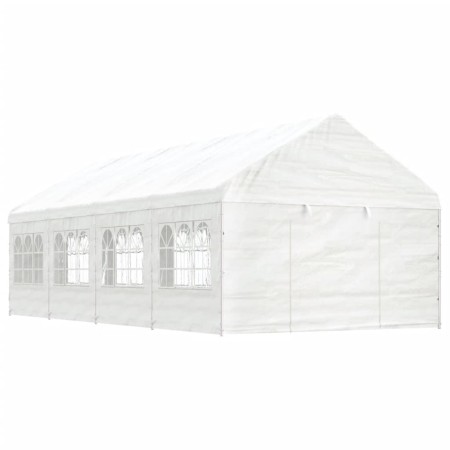 Pavillon mit weißem Polyethylendach 8,92x4,08x3,22 m von vidaXL, Zelte und Pavillons - Ref: Foro24-3155488, Preis: 587,41 €, ...