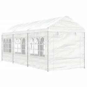 Gazebo with white polyethylene roof 6.69x2.28x2.69 m by vidaXL, Tents and gazebos - Ref: Foro24-3155479, Price: 300,62 €, Dis...