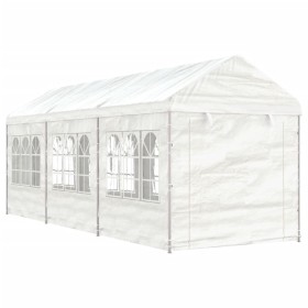 Pavillon mit weißem Polyethylendach 6,69 x 2,28 x 2,69 m von vidaXL, Zelte und Pavillons - Ref: Foro24-3155479, Preis: 306,02...
