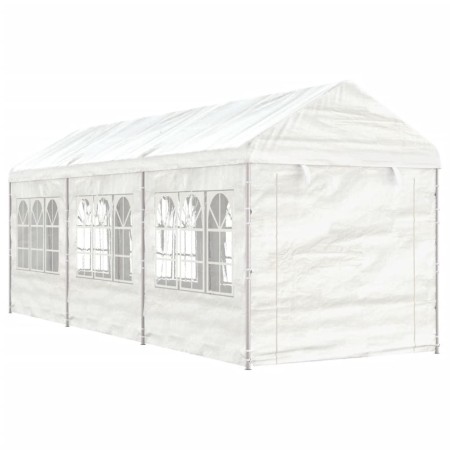 Pavillon mit weißem Polyethylendach 6,69 x 2,28 x 2,69 m von vidaXL, Zelte und Pavillons - Ref: Foro24-3155479, Preis: 306,02...