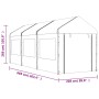 Pavillon mit weißem Polyethylendach 6,69 x 2,28 x 2,69 m von vidaXL, Zelte und Pavillons - Ref: Foro24-3155479, Preis: 306,02...