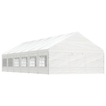 Gazebo with white polyethylene roof 13.38x5.88x3.75 m by vidaXL, Tents and gazebos - Ref: Foro24-3155498, Price: 1,00 €, Disc...