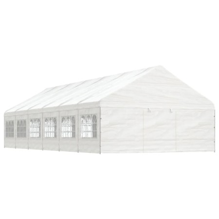 Pavillon mit weißem Polyethylendach 13,38 x 5,88 x 3,75 m von vidaXL, Zelte und Pavillons - Ref: Foro24-3155498, Preis: 965,1...
