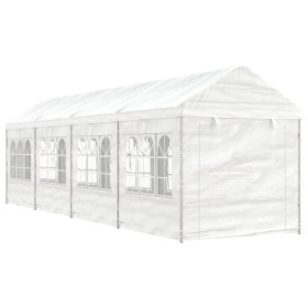 Gazebo with white polyethylene roof 8.92x2.28x2.69 m by vidaXL, Tents and gazebos - Ref: Foro24-3155480, Price: 361,26 €, Dis...