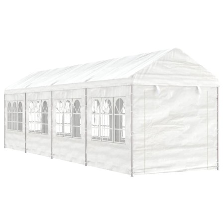 Pavillon mit weißem Polyethylendach 8,92 x 2,28 x 2,69 m von vidaXL, Zelte und Pavillons - Ref: Foro24-3155480, Preis: 379,60...