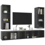 Wandmontierte Wohnzimmermöbel, 4-teilig, glänzend graues Holzwerkstoff von vidaXL, TV-Möbel - Ref: Foro24-3079888, Preis: 195...