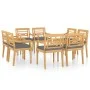 Batavia chairs with cushions, 8 units, solid teak wood. by vidaXL, Garden chairs - Ref: Foro24-3087059, Price: 958,55 €, Disc...