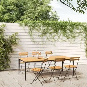 Faltbare Gartenstühle, 6 Stück, Massivholz Akazie und Stahl von vidaXL, Gartenstühle - Ref: Foro24-3152106, Preis: 245,69 €, ...
