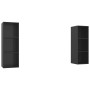 Muebles de salón de pared 2 pzas madera ingeniería negro brillo