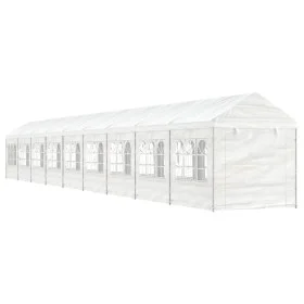 Gazebo with white polyethylene roof 20.07x2.28x2.69 m by vidaXL, Tents and gazebos - Ref: Foro24-3155485, Price: 771,44 €, Di...