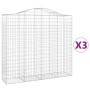 Gabionenkörbe 3 Stück Bogenform Eisen 200x50x180/200 cm von vidaXL, Töpfe und Pflanzgefäße - Ref: Foro24-3145725, Preis: 449,...